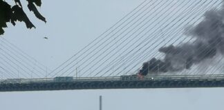 M4 Lorry fire – Prince of Wales Bridge